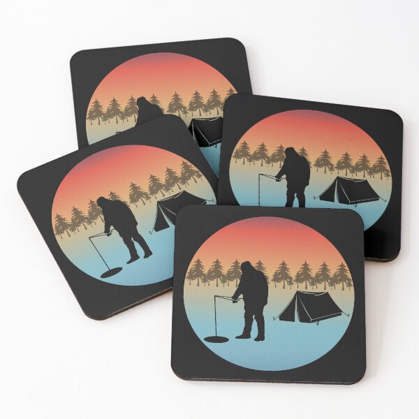Item preview, Ice Fishing Fisher Winter Camping Camp Tent Nature designed and sold by CuteDesigns1.