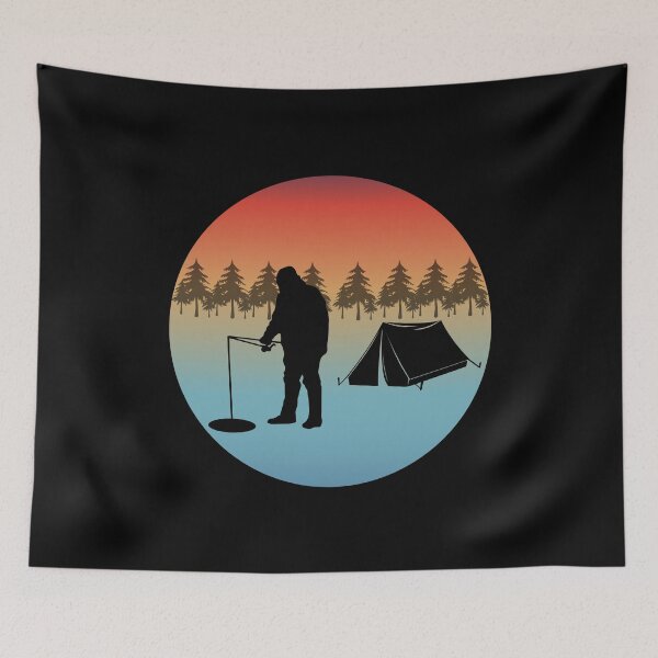 Item preview, Ice Fishing Fisher Winter Camping Camp Tent Nature designed and sold by CuteDesigns1.