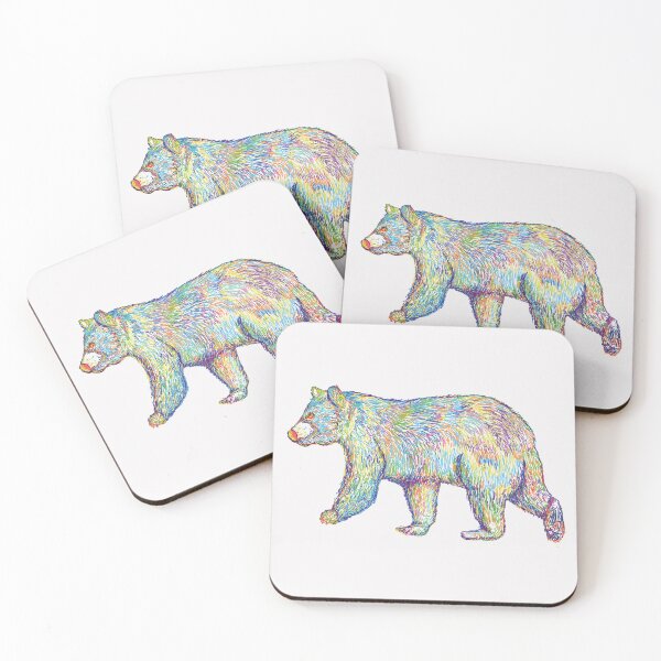 Item preview, Colorful walking bear, colorful, poster, phone case, Sticker, gift card, artboard print, Hardcover Journals, iPhone Cases&Skins, Scarves, Canvas Print, Framed Art Print, Photographic, Metal Print, designed and sold by SpiralStairShop.