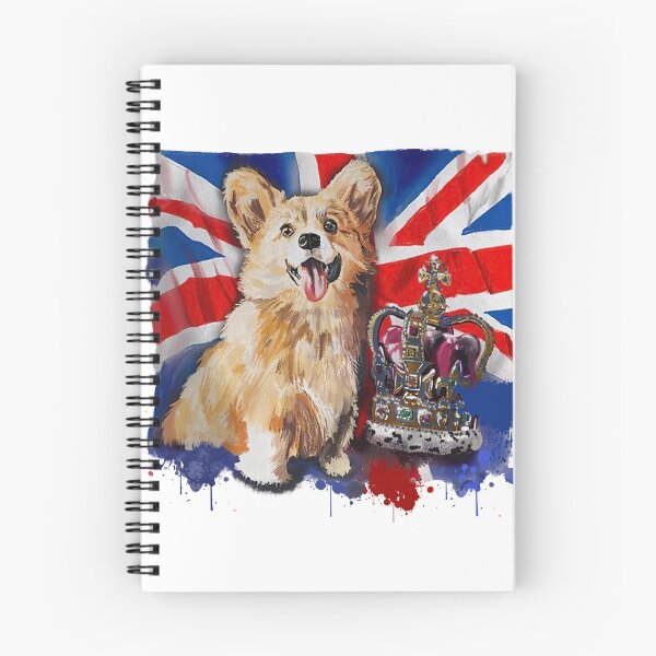 Item preview, Union Jack Heart The Queen Royal Corgi designed and sold by ElainaNienow.