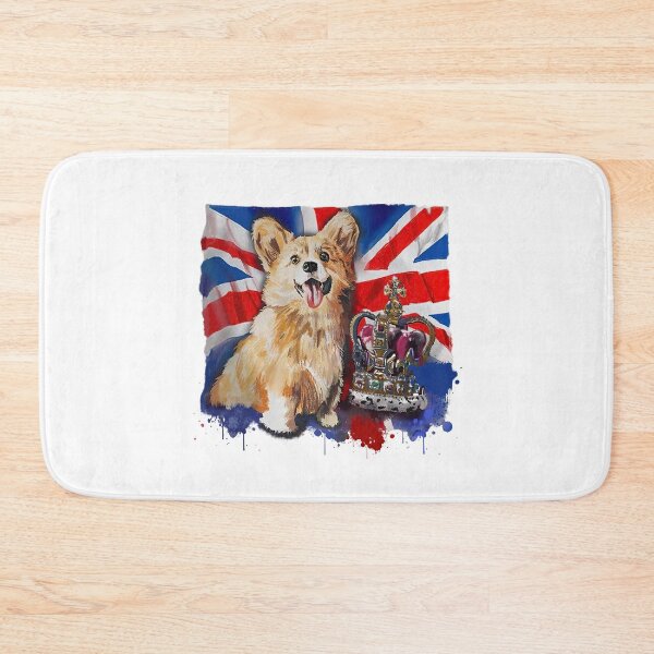 Item preview, Union Jack Heart The Queen Royal Corgi designed and sold by ElainaNienow.
