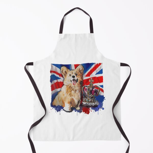 Item preview, Union Jack Heart The Queen Royal Corgi designed and sold by ElainaNienow.