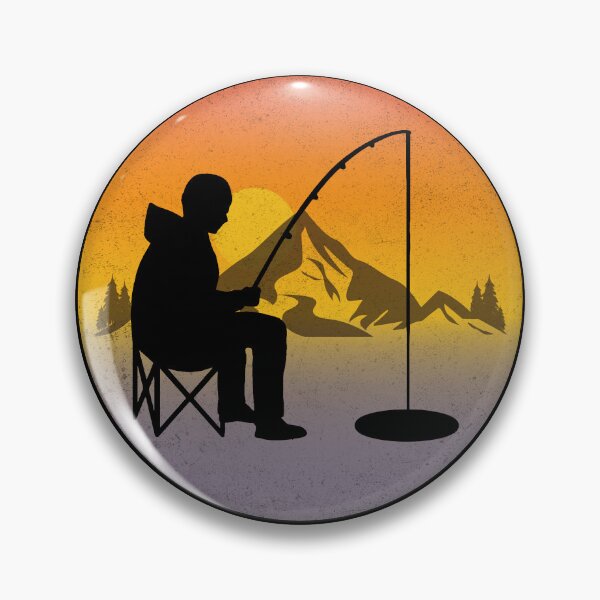 Item preview, Ice Fishing Fisher Winter Camping Mountain Nature designed and sold by CuteDesigns1.