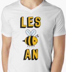 LES BEE AN LESBIAN Men's V-Neck T-Shirt