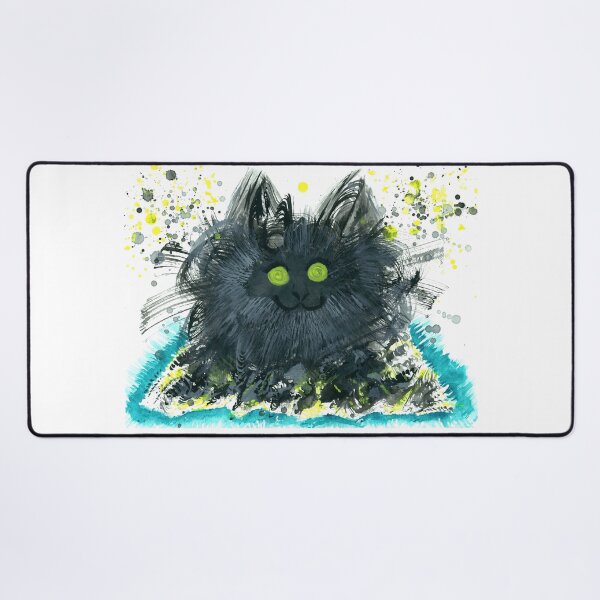 Item preview, Animism Essence #129 Multi-colors Kawaii Sweet And Lovely Pet Kitty Cat Original Hand-painted OOAK Abstract Painting With Splash And Splatter Perfect for Feral And Domestic Cats Lovers designed and sold by Rainbow Artist Orlando L.
