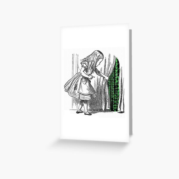 Alice in matrix Greeting Card