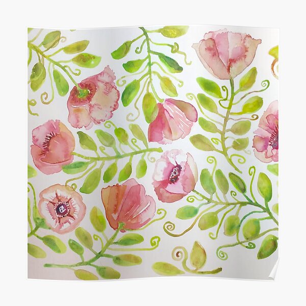Pink Poppies Poster