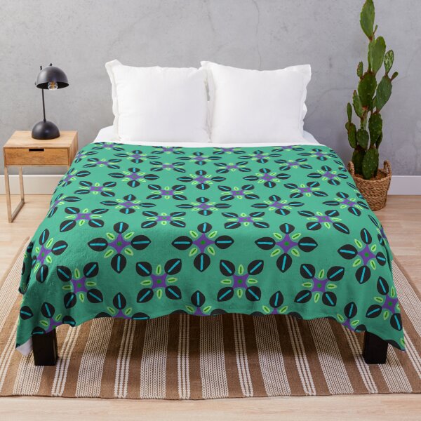 Aperçu de l'œuvre Motif vert et violet frais avec des détails sombres accentués et un motif en damier créée et vendue par NataKutyavina.