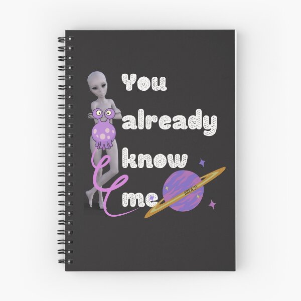 Item preview, You already know me alien and spaceship design reminds you of strange and unusual things in the world and over Area 51 for those interested in aliens, UFO, and other unusual phenomenon lovers.  designed and sold by tranquilbeach.