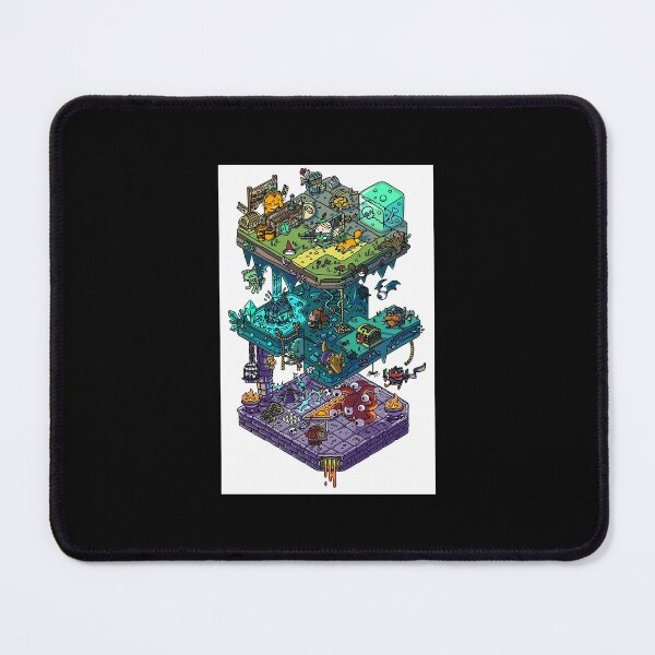 Item preview, Dungeons and Isometric Dragons Metal Print designed and sold by HarriwonV782.