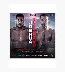 ANTHONY JOSHUA VS WLADIMIR KLITSCHKO OFFICIAL POSTER Photographic Print