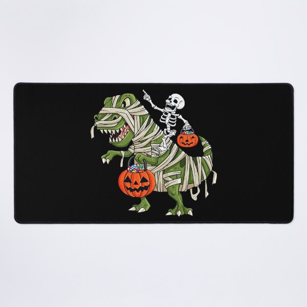 Item preview, Skeleton Riding Mummy Dinosaur T rex Halloween designed and sold by HugheDemeyer.