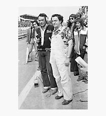 exclusif Yves Mourousi et Coluche au Mans 1975 par okaio Photographic Print