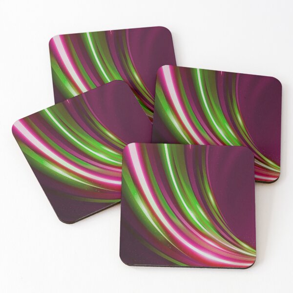 Item preview, Strips Abstract Digital Art Green Pink designed and sold by Tshirtstory.