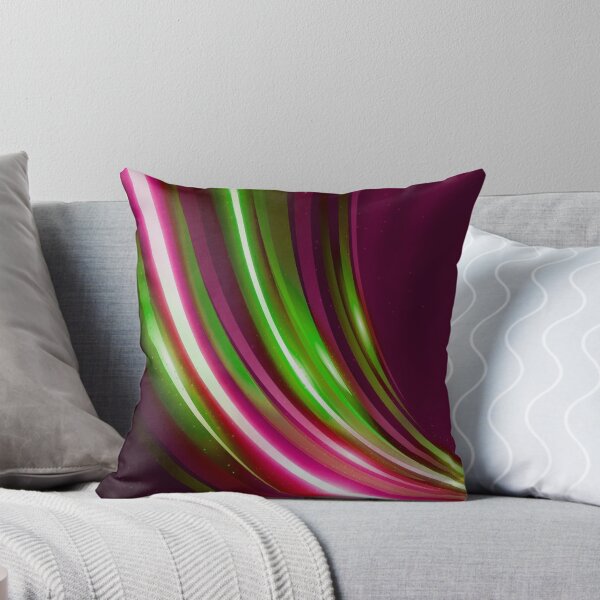 Item preview, Strips Abstract Digital Art Green Pink designed and sold by Tshirtstory.