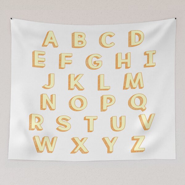 Aperçu de l'œuvre ALPHABET ORANGE & JAUNE créée et vendue par starkle.