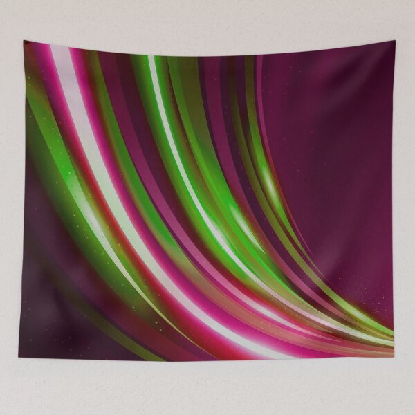 Item preview, Strips Abstract Digital Art Green Pink designed and sold by Tshirtstory.