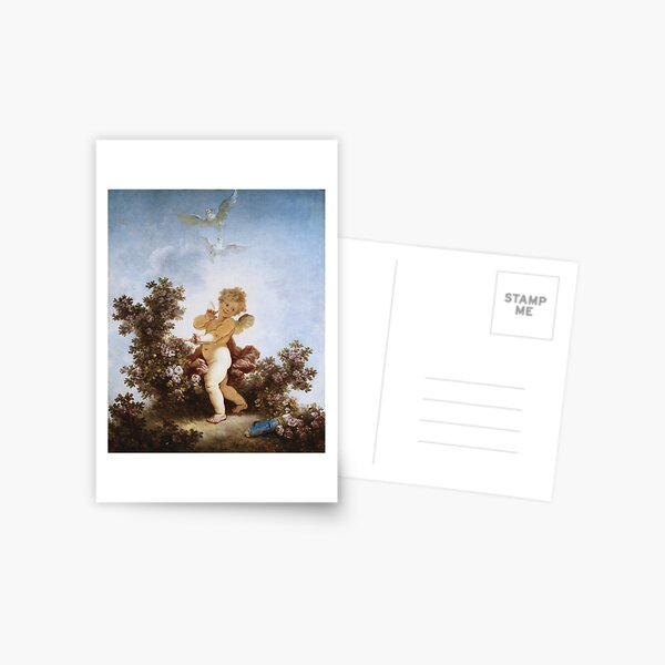 Jean-Honore Fragonard - Love The Sentinel 1790 Postcard