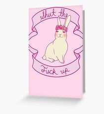 Lovely STFU Bunny Greeting Card