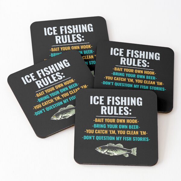 Item preview, Ice Fishing Rules Winter Camping Fish Fisherman designed and sold by CuteDesigns1.