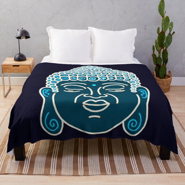 Item preview, blue buddha digital art- hand drawn art. designed and sold by Pattern Petals.
