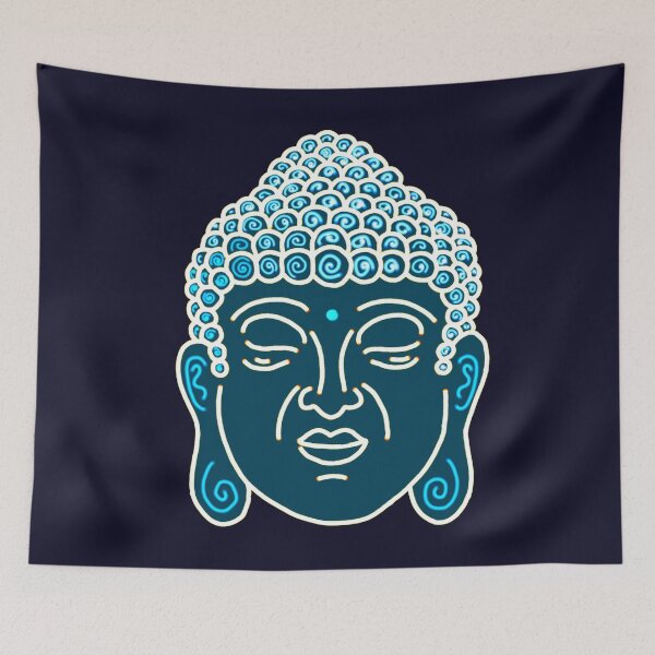 Item preview, blue buddha digital art- hand drawn art. designed and sold by Illustropedia ..