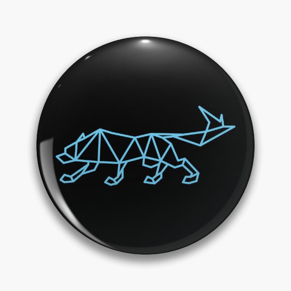 Artikelvorschau, GEOMETRISCHER BLAUER WOLF, DER SICH ANSCHREIBT entworfen und verkauft von the Zarock Shop.