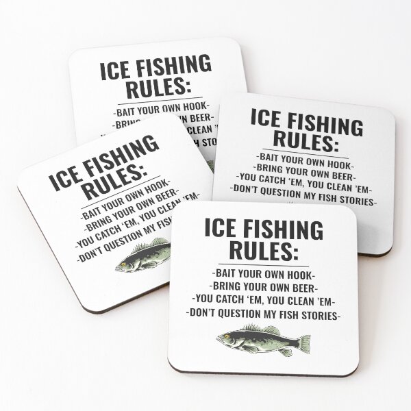 Item preview, Ice Fishing Rules Winter Camping Fish Fisherman designed and sold by CuteDesigns1.