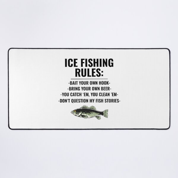Item preview, Ice Fishing Rules Winter Camping Fish Fisherman designed and sold by CuteDesigns1.