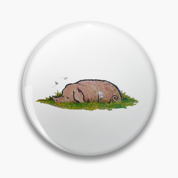 Artikelvorschau, Schlafendes Schwein im Gras entworfen und verkauft von Kalimbachild.