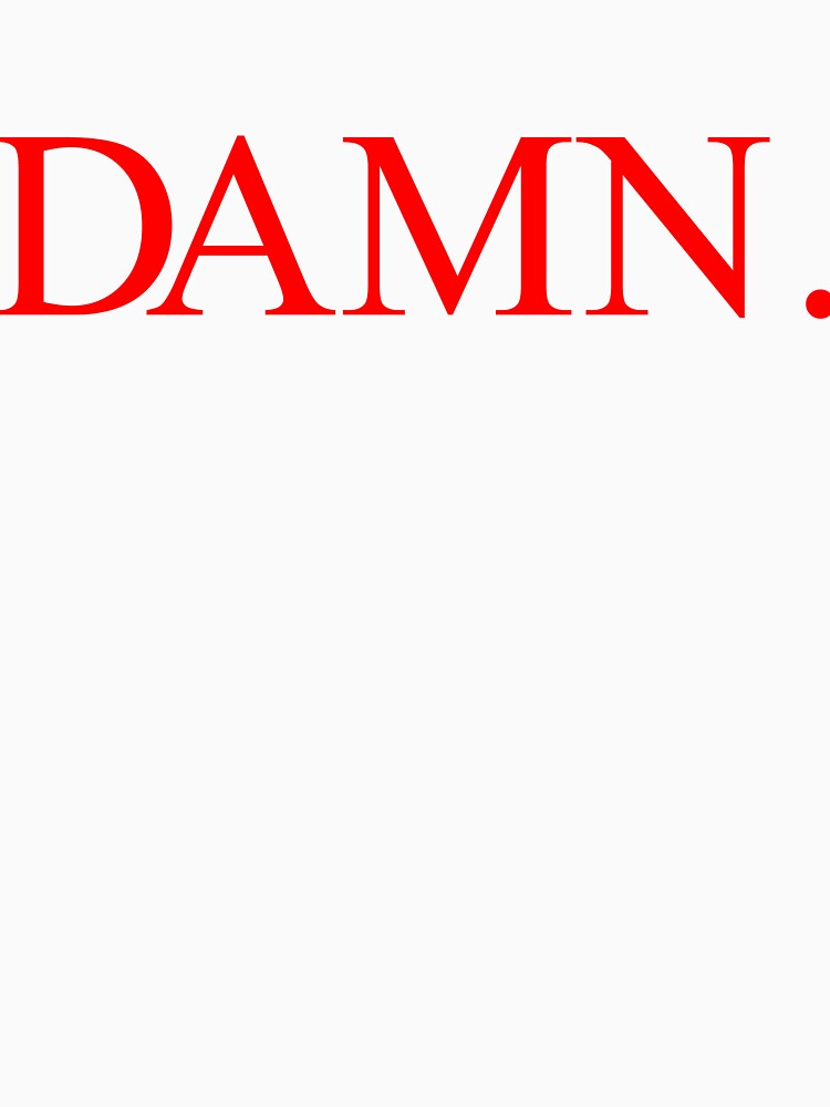 Aperçu 7 sur 7. T-shirt essentiel avec l'œuvre Kendrick Lamar DAMN. rouge créée et vendue par NickBurrill.