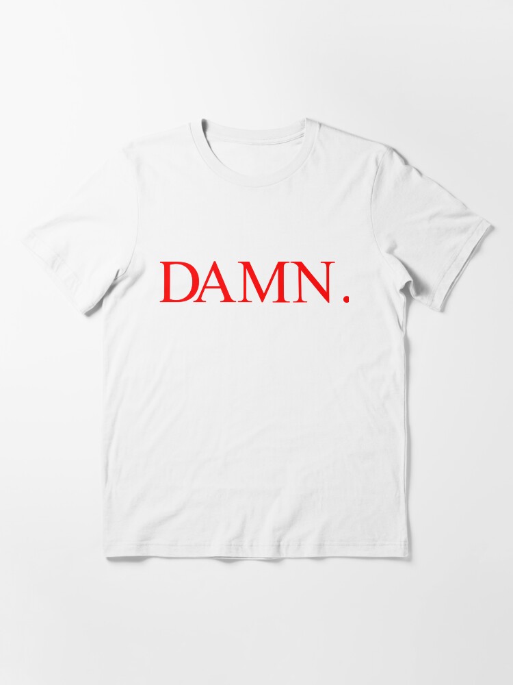 Aperçu 3 sur 7. T-shirt essentiel avec l'œuvre Kendrick Lamar DAMN. rouge créée et vendue par NickBurrill.
