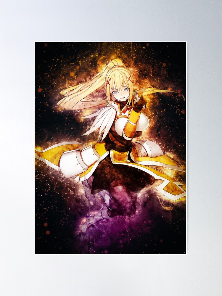 Quadro Decorativo Konosuba Anime Poster Emoldurado 43x63cm