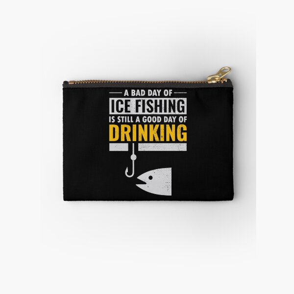 Item preview, Ice Fishing Beer Drinking Winter Camping Fish designed and sold by CuteDesigns1.