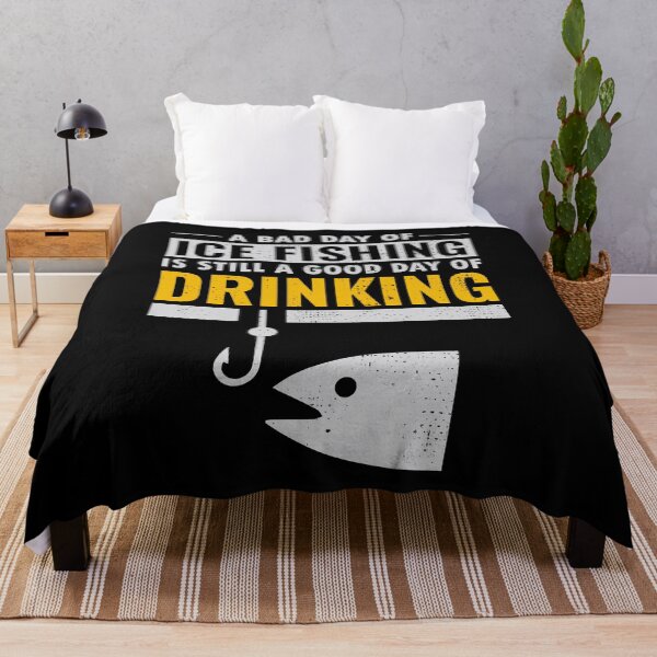 Item preview, Ice Fishing Beer Drinking Winter Camping Fish designed and sold by CuteDesigns1.