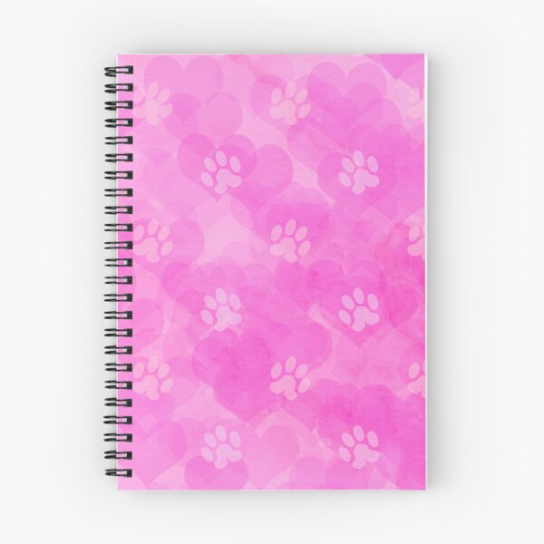 Item preview, pink heart pattern with dog and cat paw print designed and sold by Beeroclock.