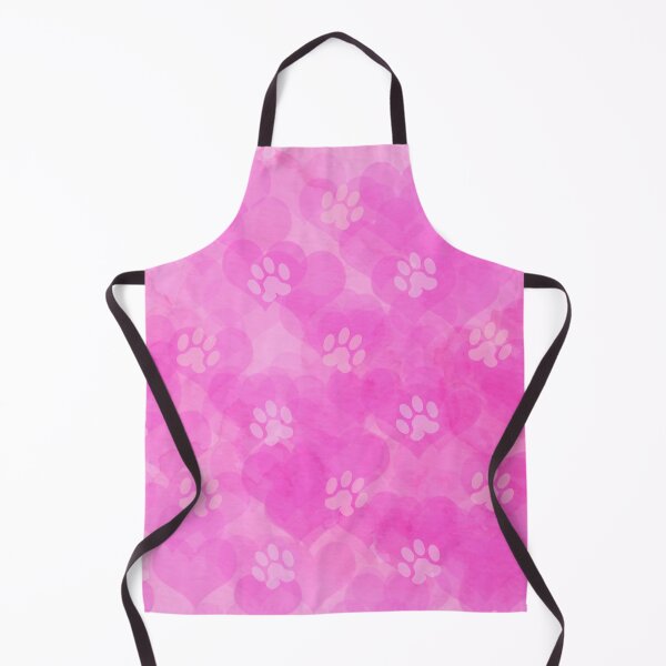 Item preview, pink heart pattern with dog and cat paw print designed and sold by Beeroclock.