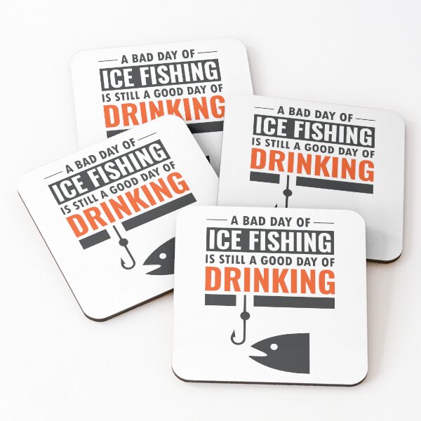 Item preview, Ice Fishing Beer Drinking Winter Camping Fish designed and sold by CuteDesigns1.