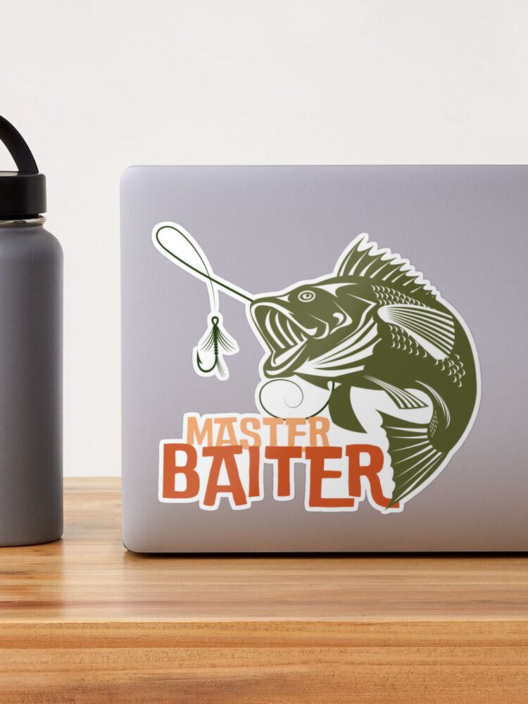 Men's Funny Fishing, Best Master Baiter Vintage Tshirt Design, Fishing Gifts  For Men, Sticker for Sale by calalassy