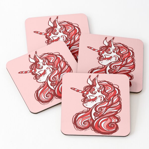 Item preview, Candy Cane Unicorn designed and sold by JanGrackle.