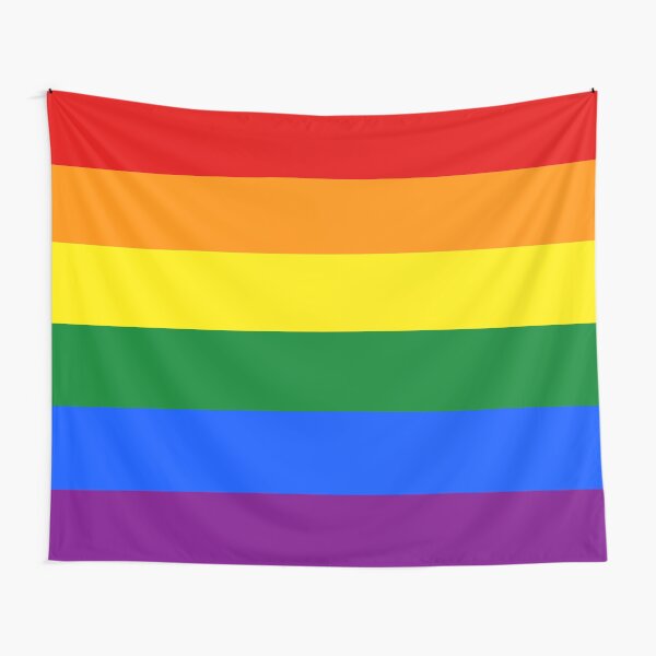 Large Gay Pride Rainbow Equality and Freedom Flag Tapestry