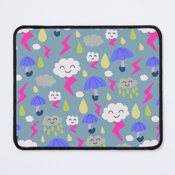 Item preview, Cute Weather Clouds Rain Umbrella Thunder 2 designed and sold by Lozzie Eliza Designs.