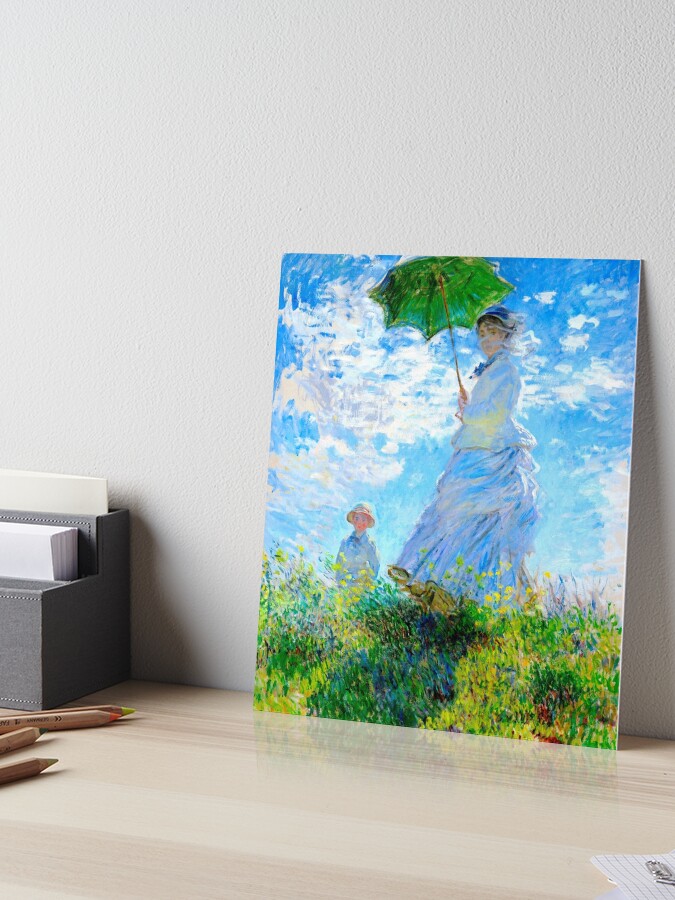 S-M-L-XL Custom Ceramic Women Painting Tile Mural. Woman good With A Parasol By Claude Monet