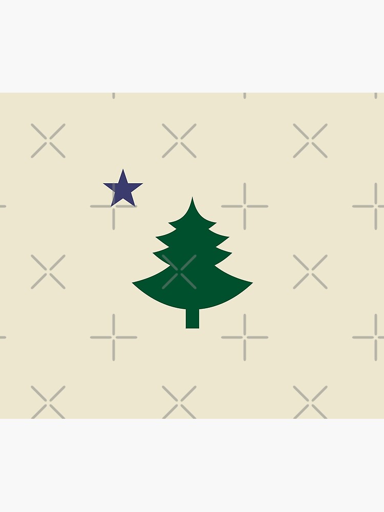 Artwork view, Old 1901 Original Maine State Flag with Pine Tree and Star designed and sold by dgavisuals