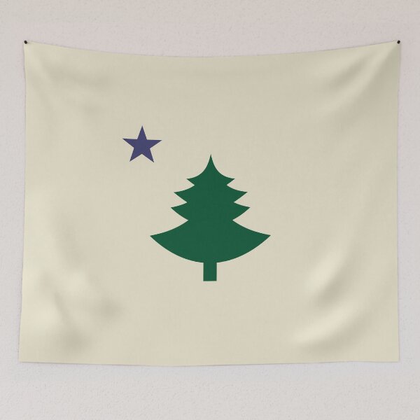 Item preview, Old Original 1901 Maine State Flag with Pine Tree and Star designed and sold by dgavisuals.