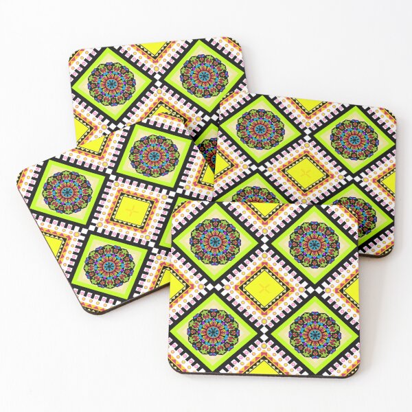 Item preview, The Yellow Square in Seamless Mandala Pattern designed and sold by MyMemoriesArts.
