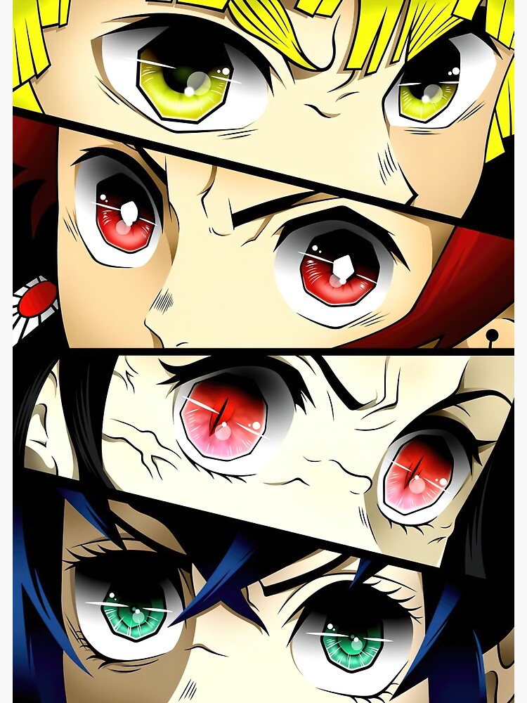 "Anime Demon Slayer Eyes" Poster for Sale by CindyButler Redbubble
