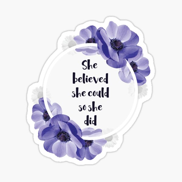 so tat sie - Girly Inspirational Quote - mit Flower Frame von Sago. Sticker