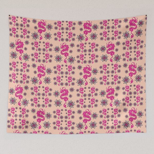 Item preview, Pink Dragon in Mandala Seamless Pattern designed and sold by MyMemoriesArts.