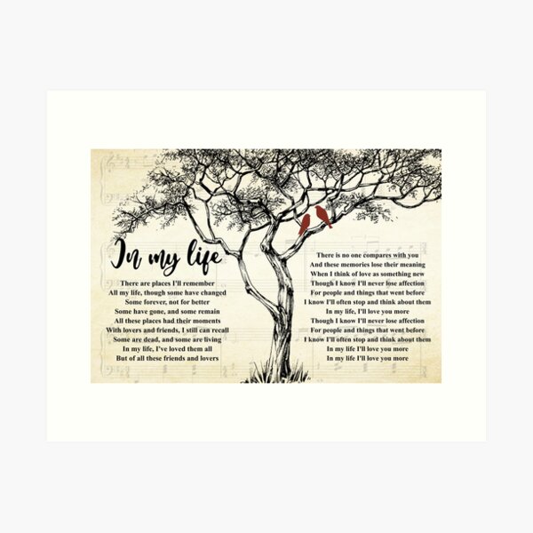 Paul McCartney & Wings My Love Grey Heart Decorative Wall Art Gift Song  Lyric Print - Song Lyric Designs